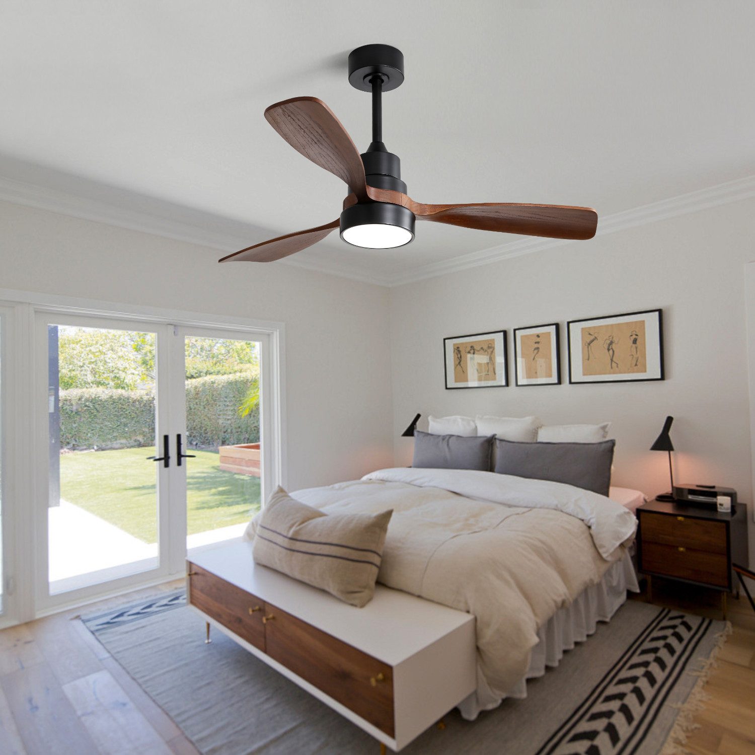 Deckenventilator mt 6 Geschwindigkeitsstufen, Fernbedienung