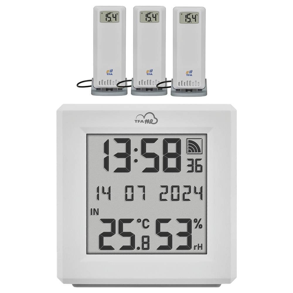 Raumthermometer TFA.me Starter Set Gateway mit 3 Temperatursender 35.8104.02