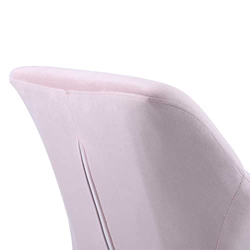 BAKAJI Poltrona Sedia a Dondolo Relax Casa Rivestimento in Tessuto Struttura Legno Imbottita Piedi in Metallo Base Dondonlante Legno Dimensione 60 x 78 x 78 cm Design Moderno Scandinavo (Rosa) : Casa e cucina