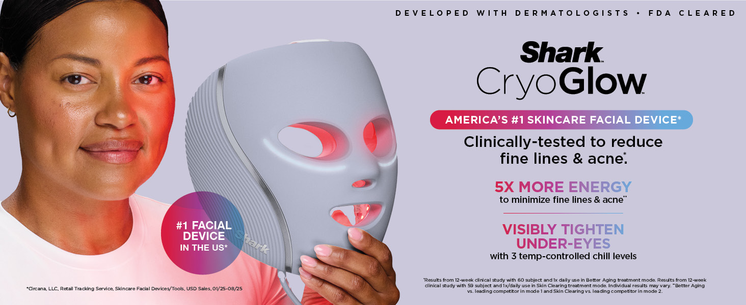 Shark Cryoglow; Skincare; device
