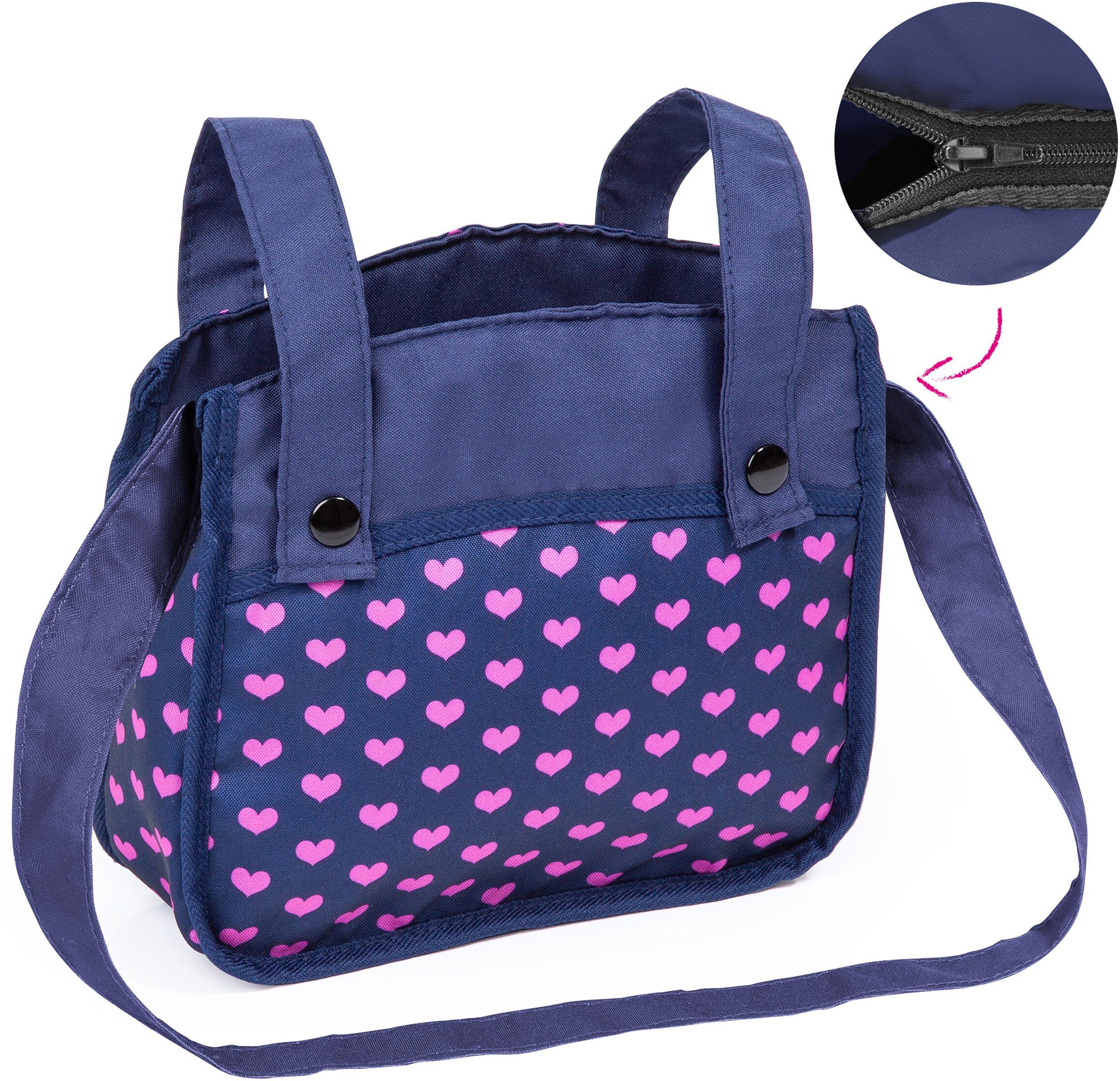 Kombi-Puppenwagen Vario, Blau/Pink