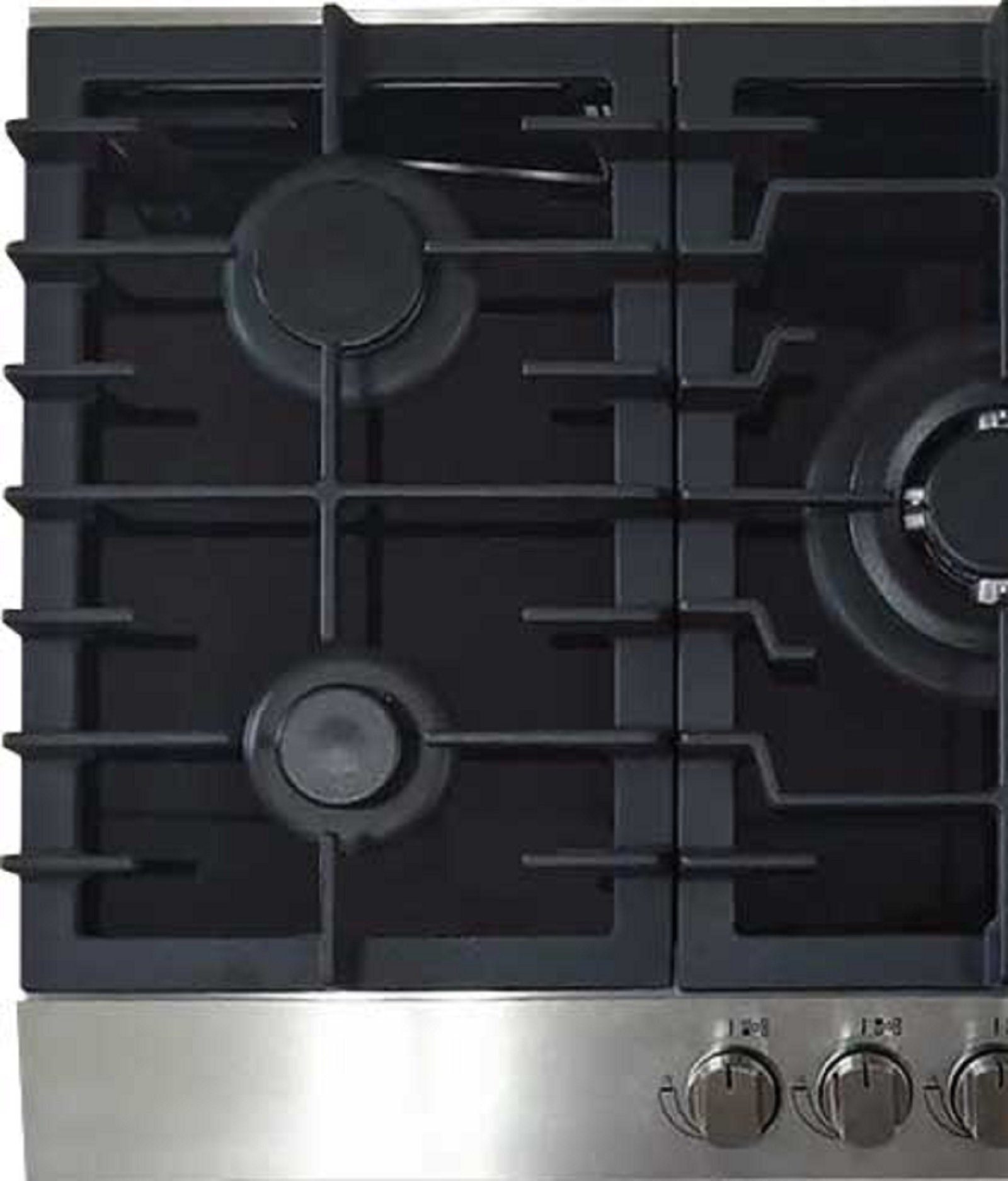 Gas-Kochfeld Einbau Herd,Schwarz Glas, 3,8 KW WOK,Erdgas,Propangas