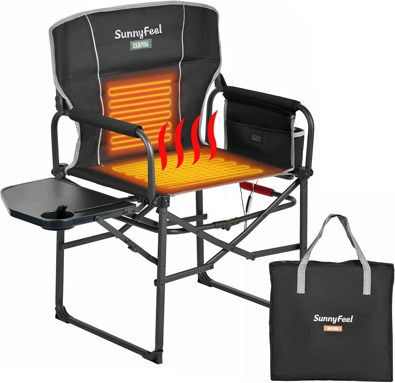 Camping Directors Chair Heavy Duty Oversized Portable Folding Chair