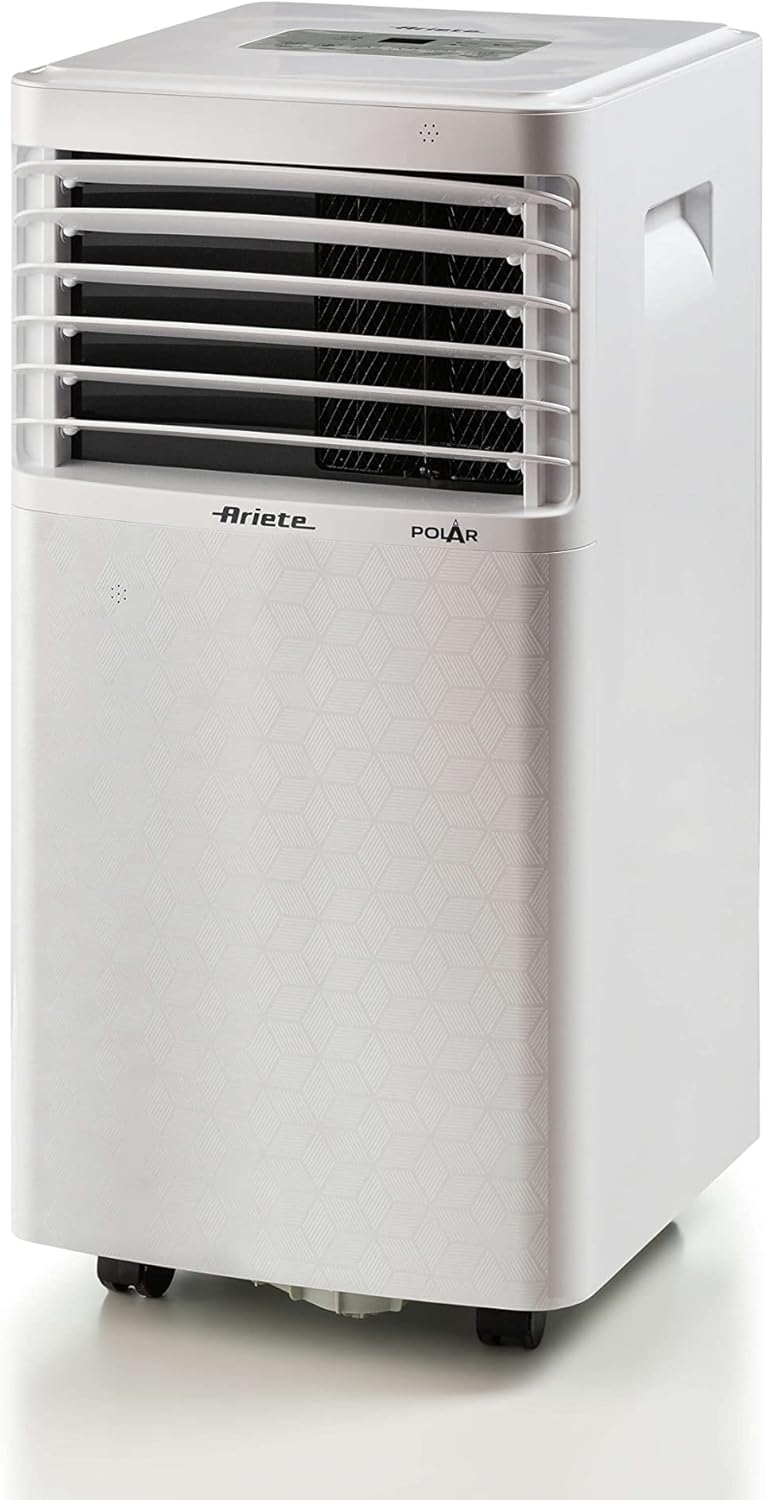 Ariete Polar 14, Climatizzatore Portatile 14000 btu/h, 220 Volt, Gas Naturale R290, Classe Energetica A, Bianco