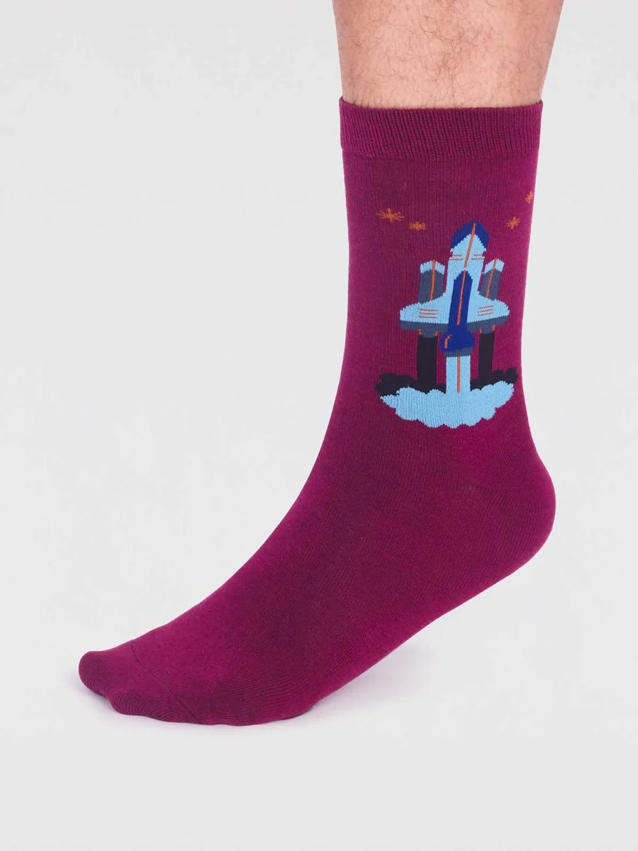 Thought | Onyx Rocket Socks - Fig Purple