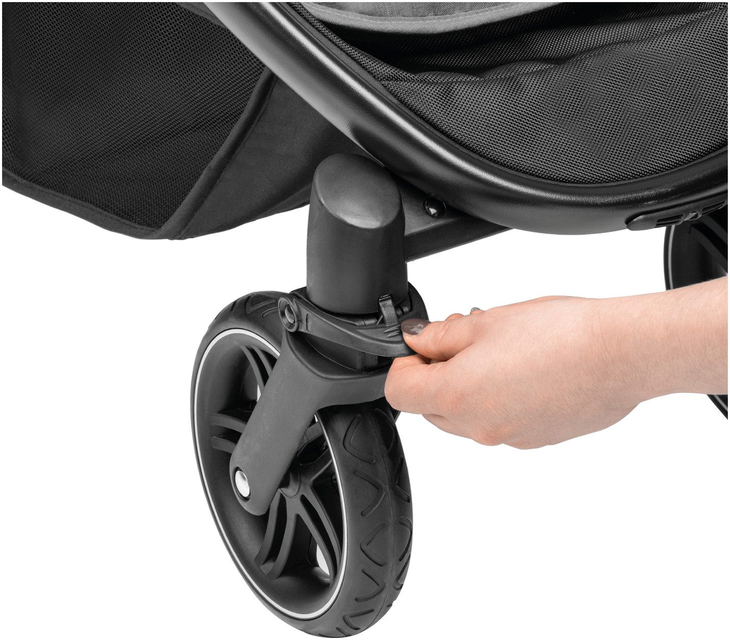 Kinder-Buggy Uptown, Black Melange Grey