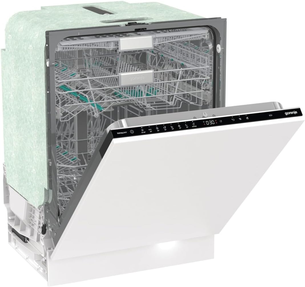 Gorenje GV663A66 Geschirrspüler/Einbaugerät FRONT NICHT ENTHALTEN/Made in EU/60 breite/16 Maßgedecke/8 Programme/TotalDry/Nachtprogramm/Status LED Licht/EEK: A-10%/Einbaumaße (HxBxT): 82 x 60 x 55,5cm