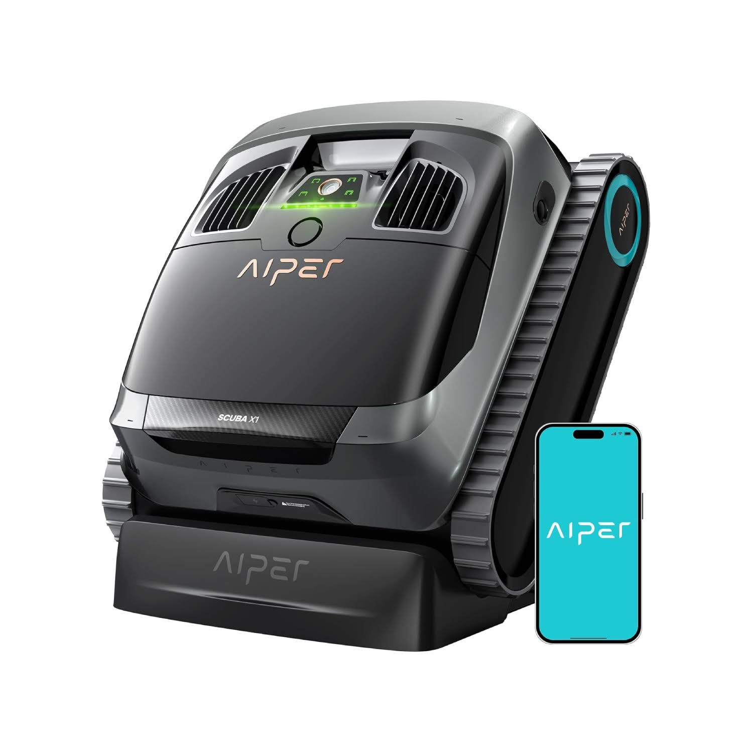 Aiper Scuba X1 Robot de piscine Sans fil – Meilleur Robot nettoyeur automatique pour piscines enterrées