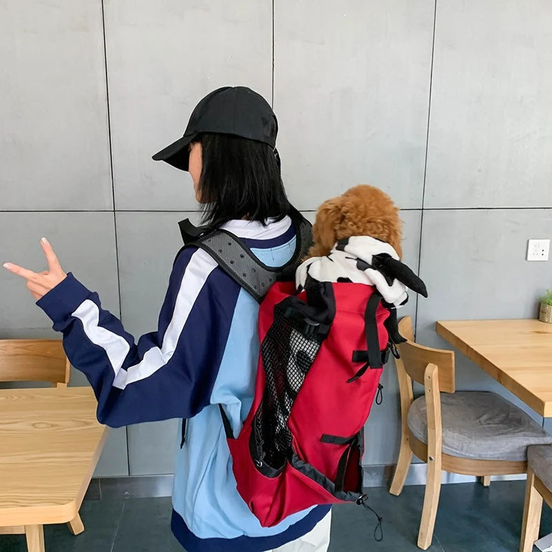 Dog Backpack Carrier �C Ergonomic & Breathable with Built-In Safety Harness