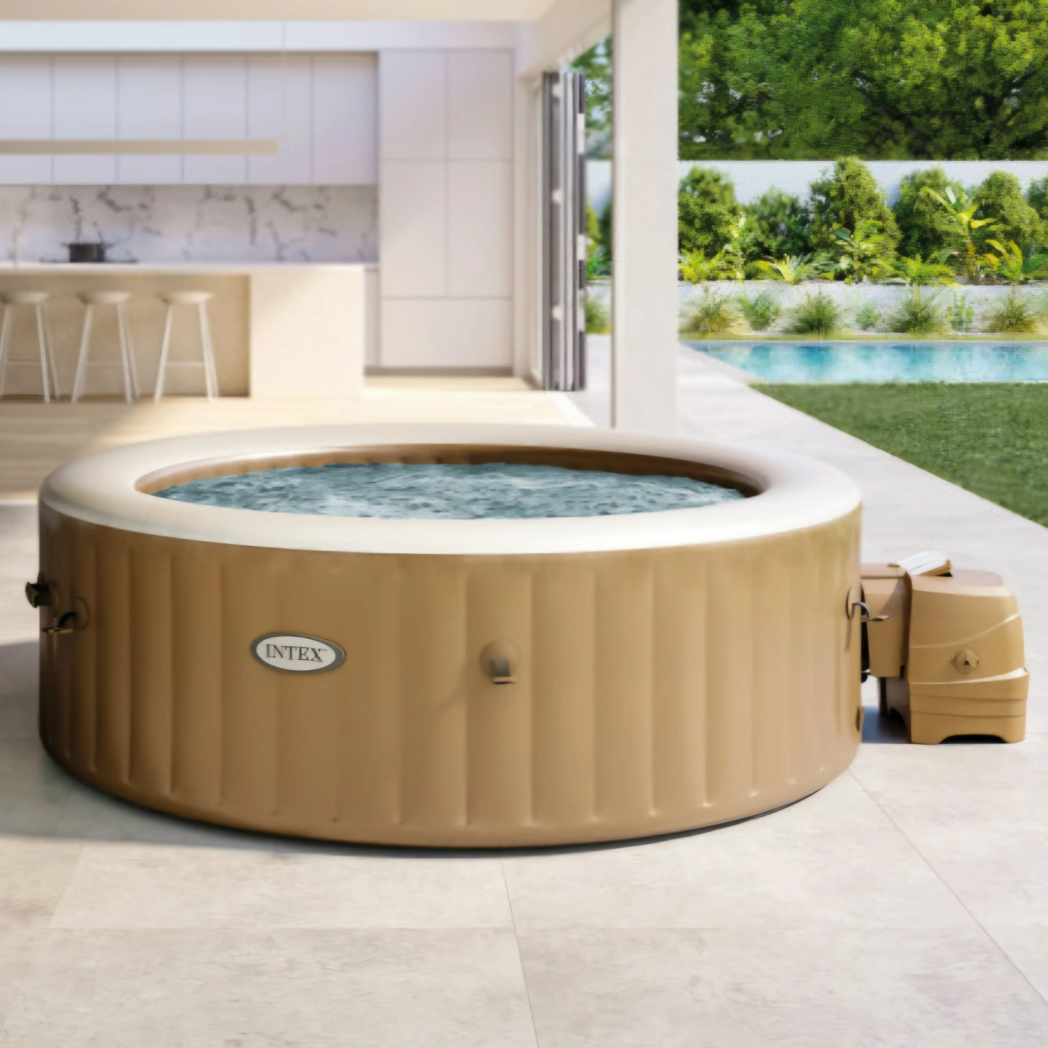 2025 Intex PureSpa Bubble Massage 120 jets opblaasbare whirlpool spa-set