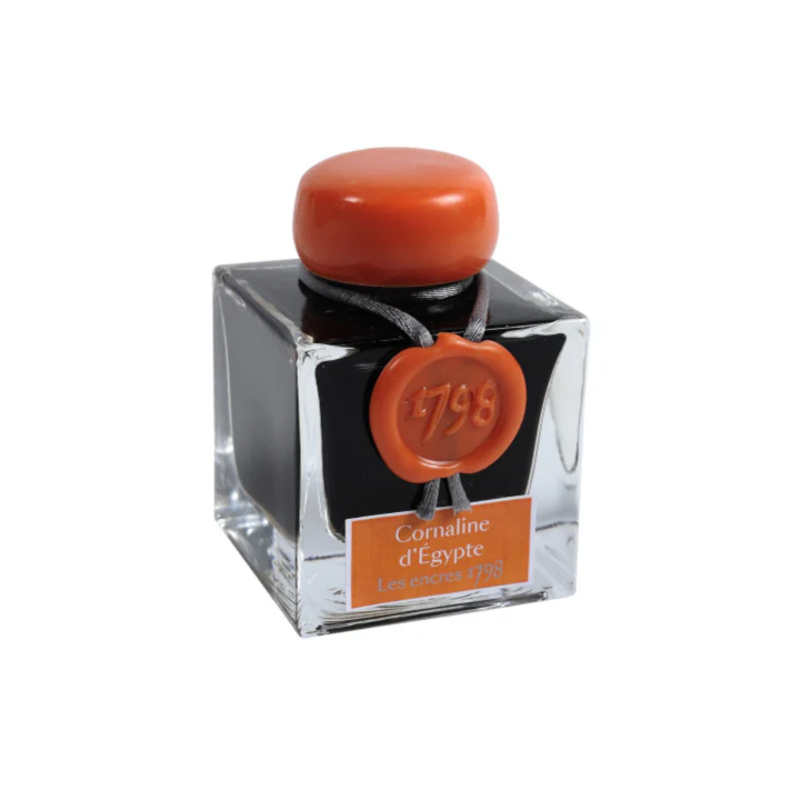 J Herbin 1798 Ink with Silver Shimmer - Cornaline d'Egypte (Carnelian of Egypt)