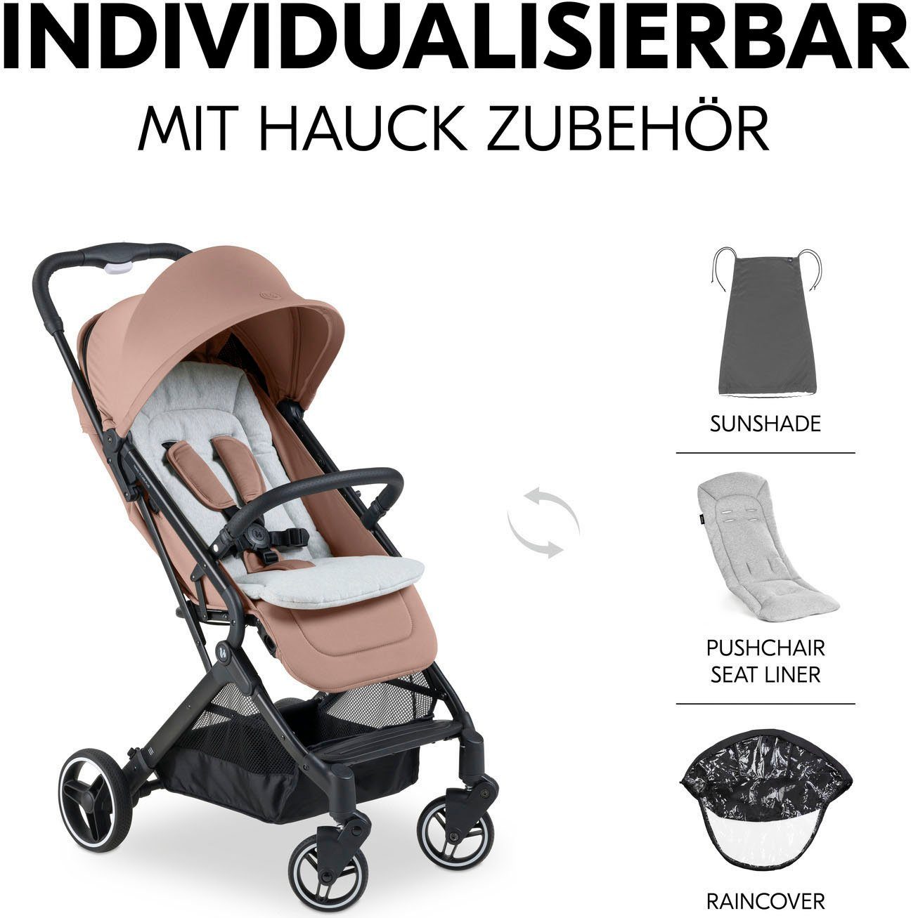 Kinder-Buggy Travel N Care Plus Buggy, hazelnut