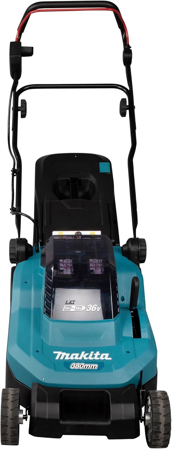 Makita DLM382PM2 Akku-Rasenmäher 2x18 V / 4,0 Ah, 2 Akkus + Doppelladegerät