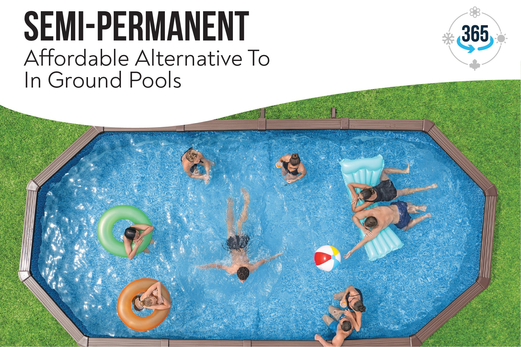 2025 Kit per piscina ovale Hydrium in acciaio effetto legno da 24 piedi x 52 pollici per piscina fuori terra