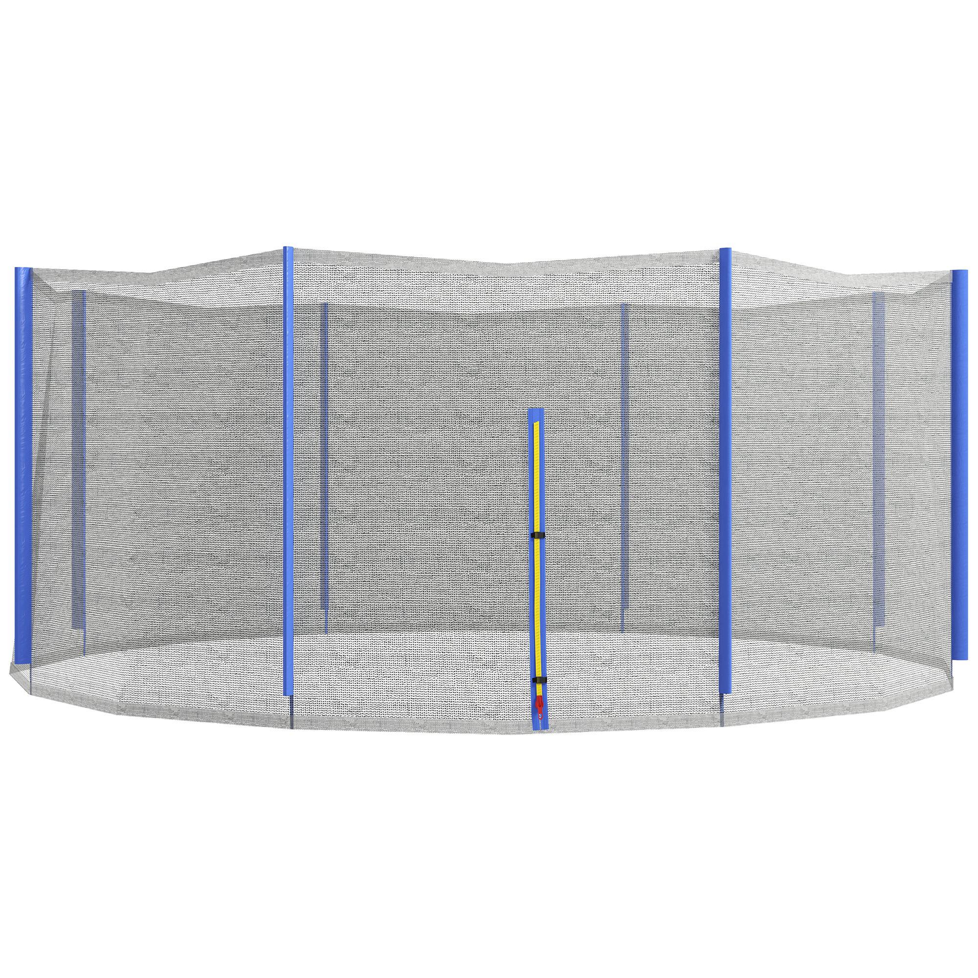 SPORTNOW Ersatznetz für Trampoline Ø 366 cm 8 senkrechte Stangen Sicherheitsnetz für Trampoline, Reißverschlusseingang