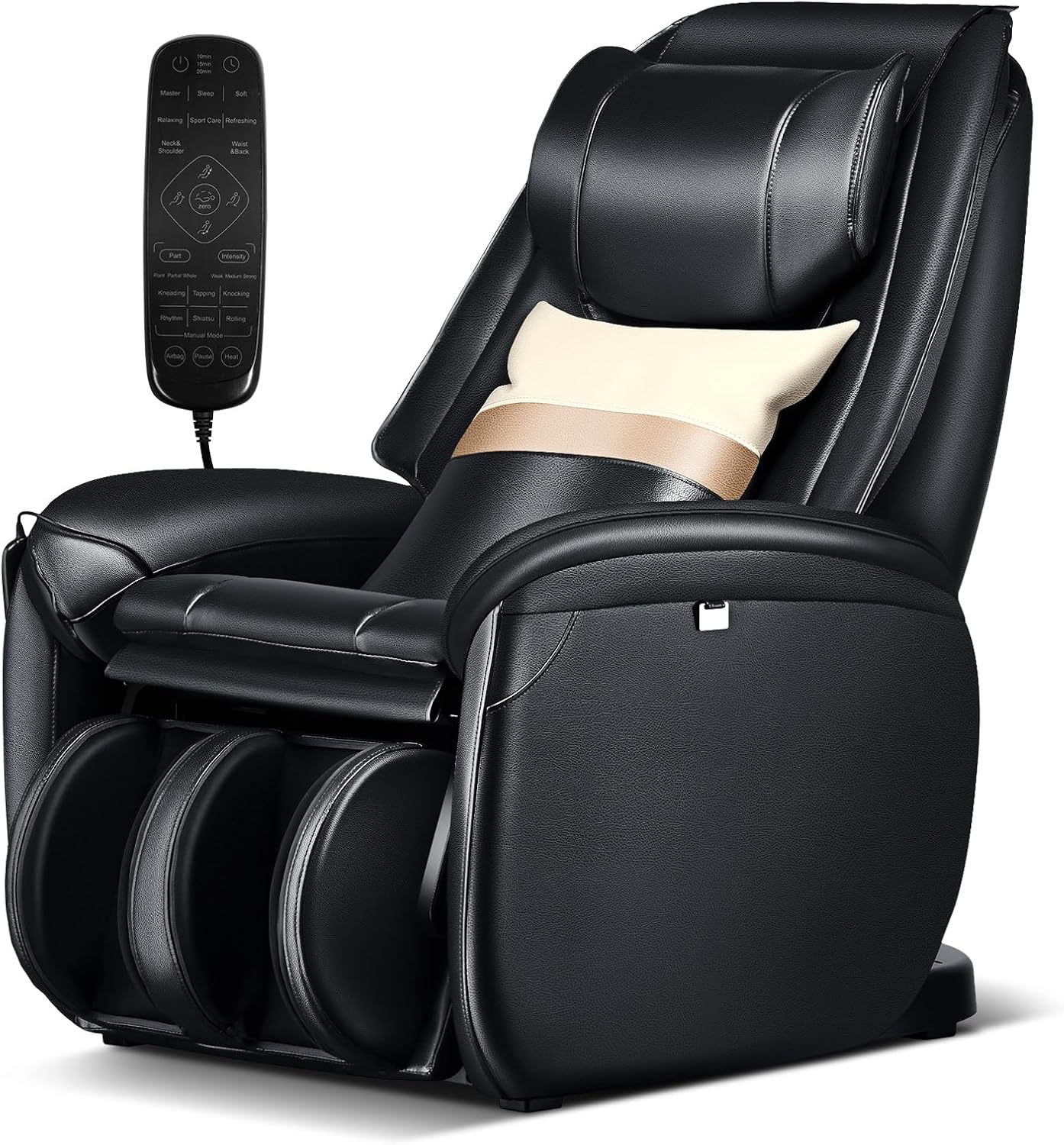 COSTWAY Relaxsessel, Schwarz, Elektrischer Massagesessel, Zero Gravity SL Spur Massagestuhl, Liegestuhl mit Ganzkörpermassage