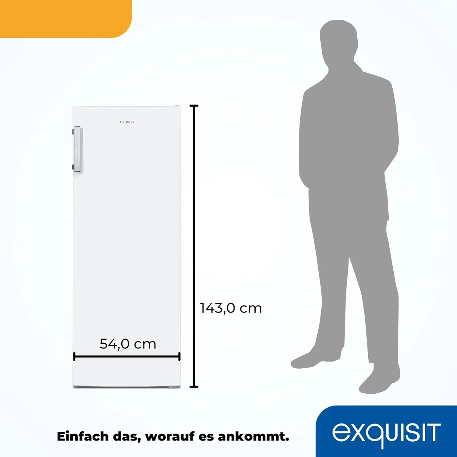 Exquisit Gefrierschrank NoFrost, Tiefk��hlschrank gro?, 161 Liter, Schnellgefrieren, Alarm-Funktion, GS5231-NF-H-040C weiss