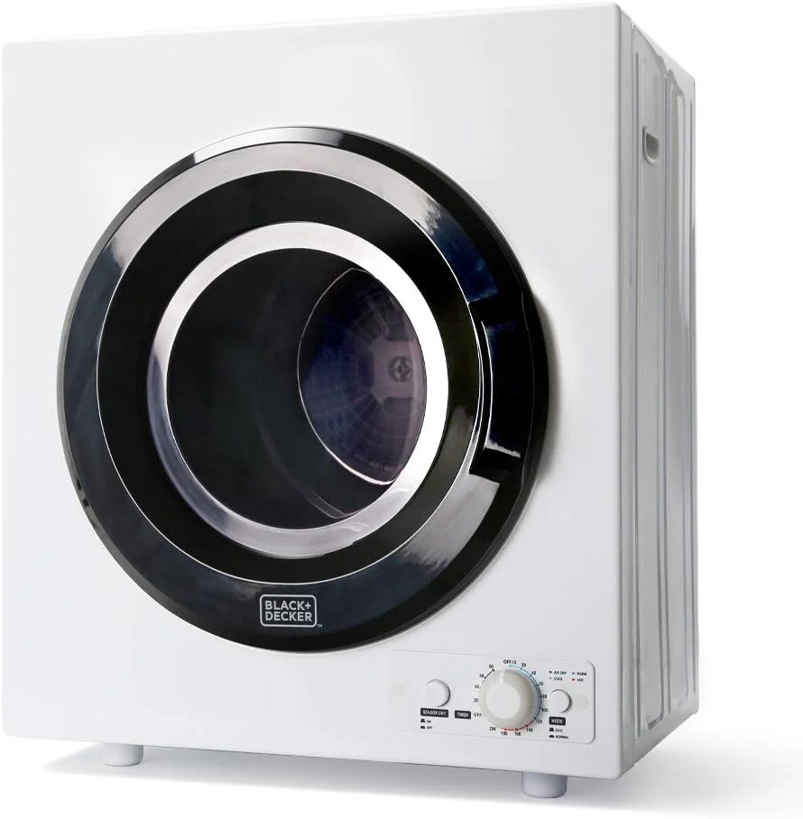 BLACK+DECKER 1.5 Cu. Ft. Compact Dryer, 5.5 lb. Capacity Portable Dryer
