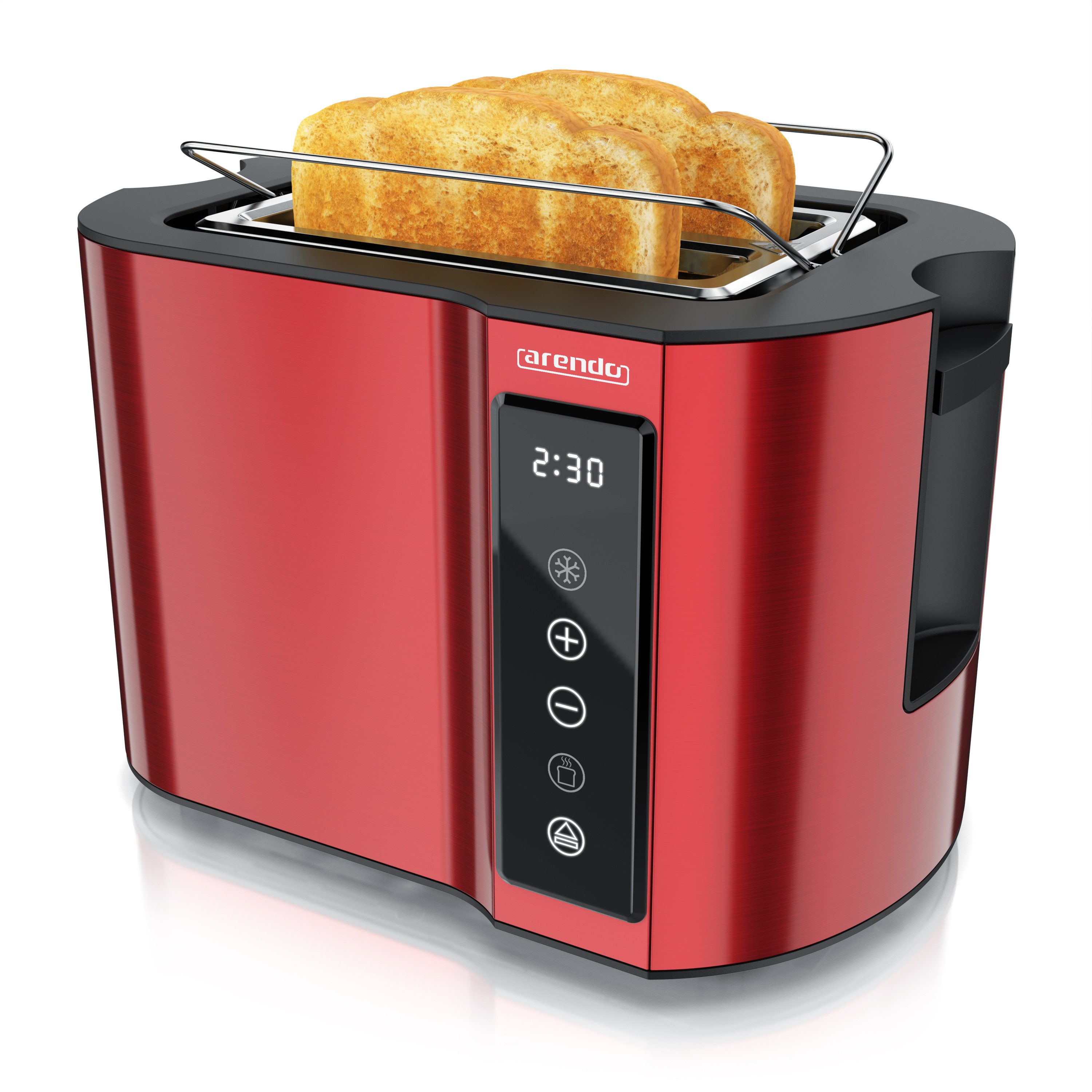 Toaster Wärmeisoliertes Doppelwandgehäuse, Display mit Restzeitanzeige