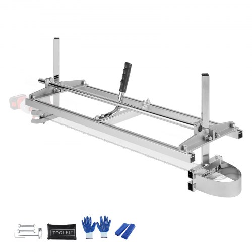 VEVOR Tragbares Sägewerk Stahl Kettensägenmühle Sägemühle 5,08–300mm  Schnittstärke Geeignet für 355-914mm Kettensägeschienen ein flexibles Schneidführungssystem für Bauarbeiter, Holzarbeiter