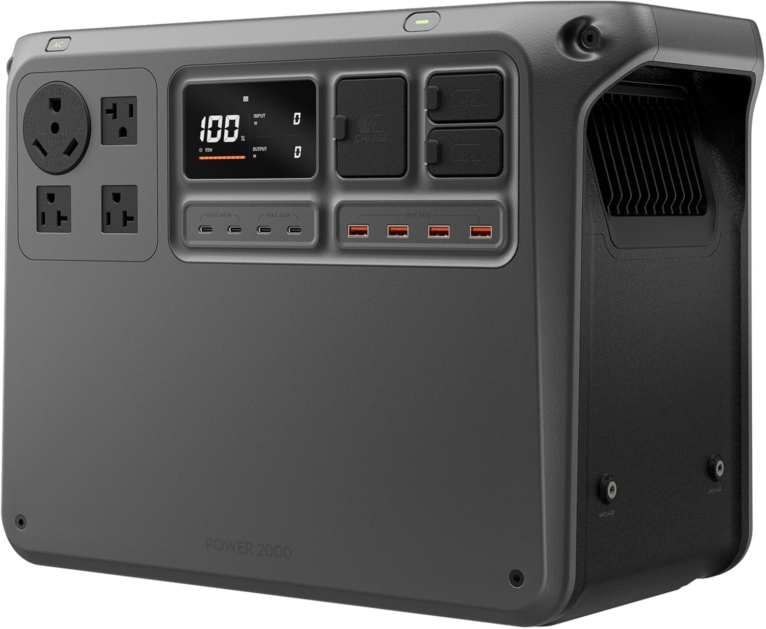 DJI Power 2000 Portable Power Station  2048Wh LFP Battery  Compact Size  3000W Stable Output  0-80% Recharge in 55 Mins  Electric Generator for Home  Camping & RVs  Off-Grid