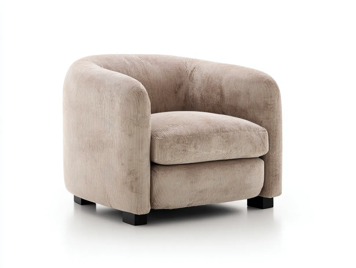 Stoffsessel-Stoff-86x83x74 cm-beige-Modernes Wohnzimmerdesign