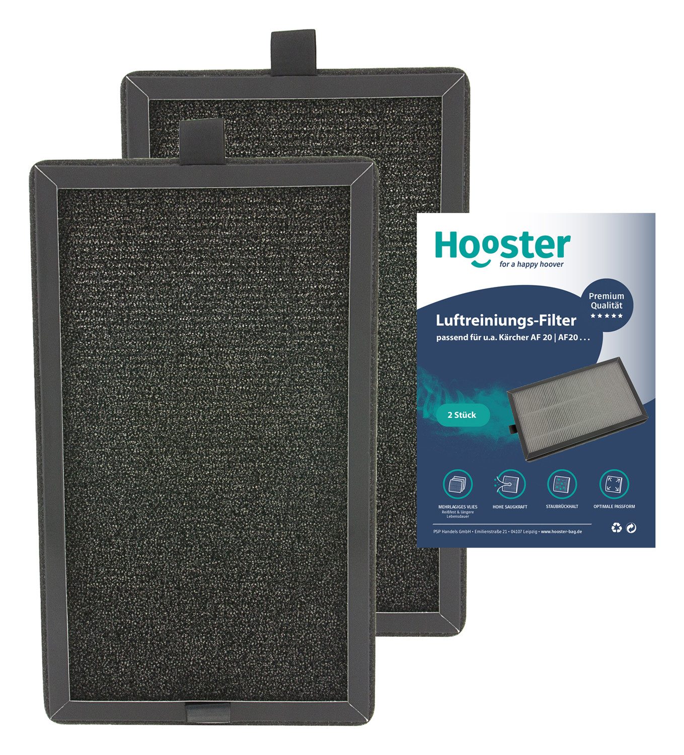 Luftfilter 2er-SET HEPA Filter kompatibel mit Kärcher AF 20 Luftreiniger