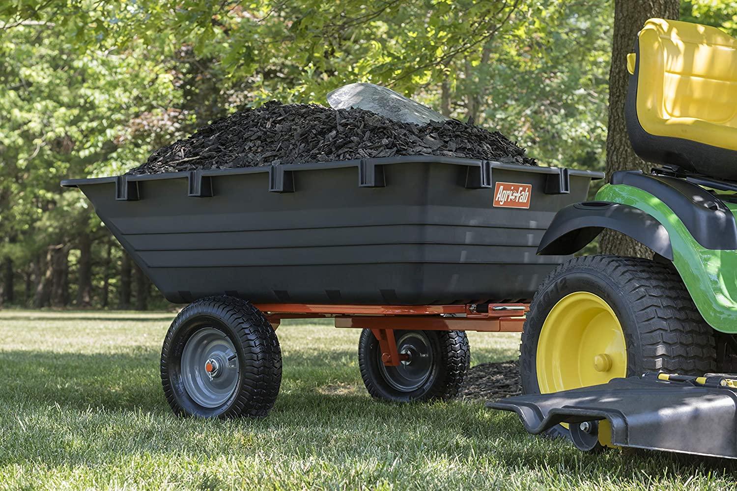 Agri Fab Inc 45 0553, 1000 Pound, Poly Dump/Swivel Cart, Black/Orange