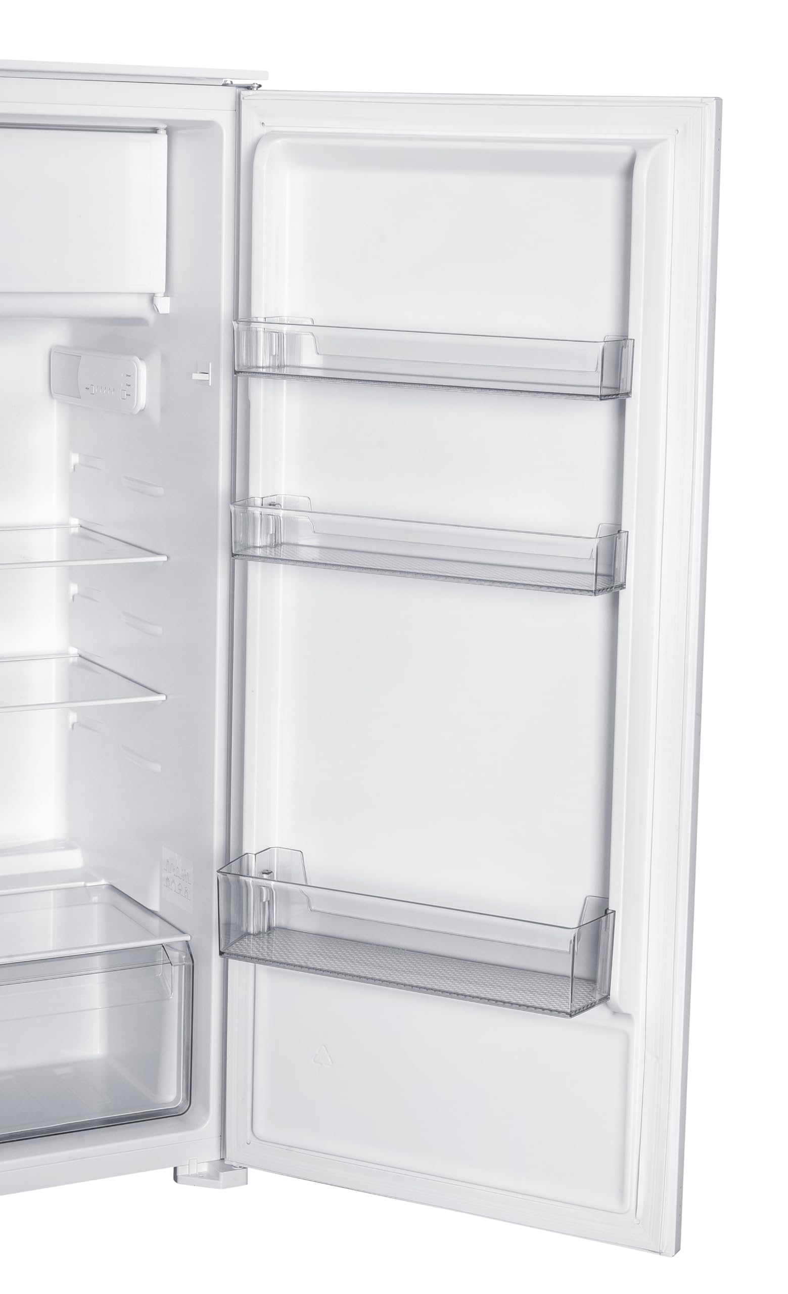 Einbaukühlschrank mit Gefrierfach 181 Liter, 122 cm Nische, 167 L Kühlraum und 14 L Gefrierraum, Schlepptürtechnik