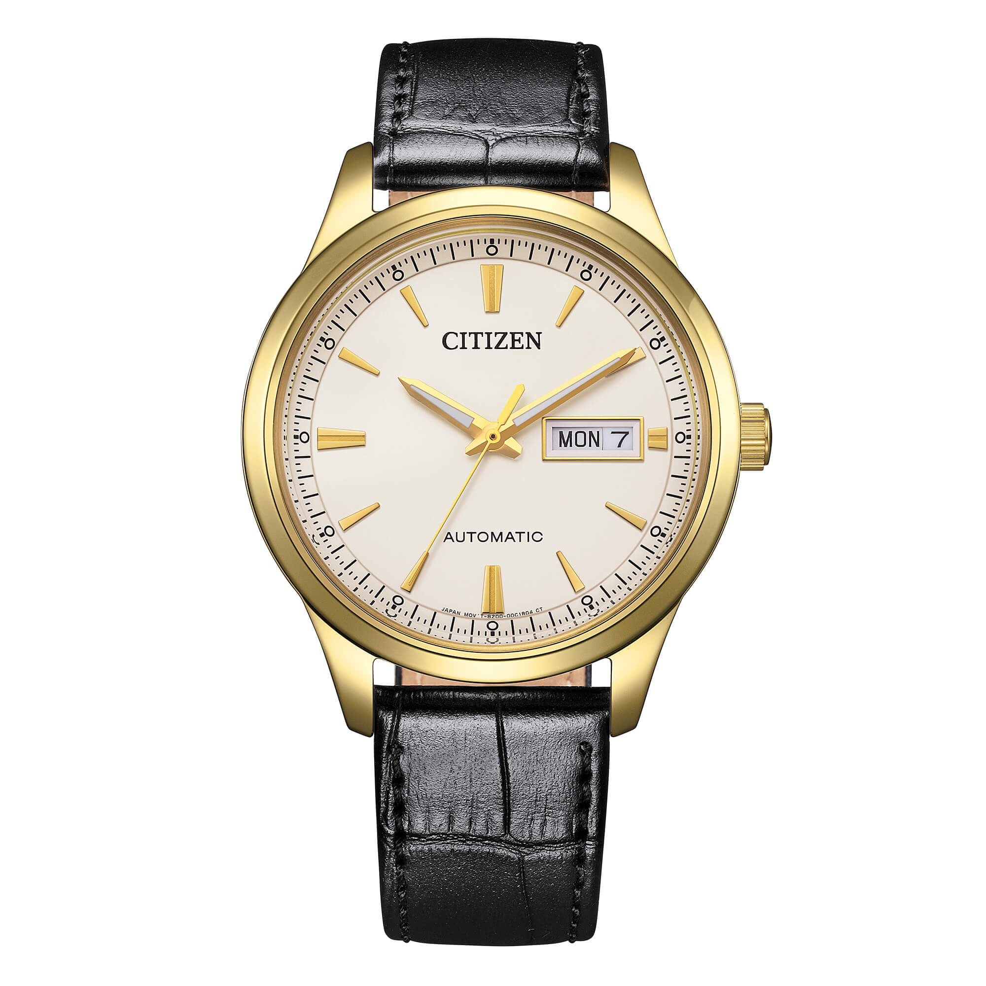 Orologio Citizen Day Date dorato con quadrante bianco NY4059-09A