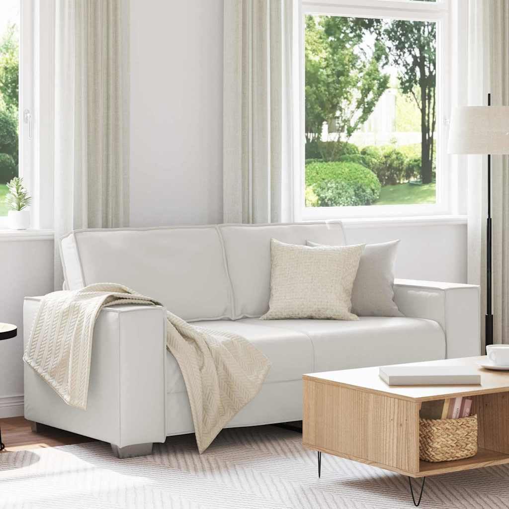 Générique Zweisitzer-Sofa, 180 cm, aus Kunstleder, bequem für Wohnzimmer., weiß, modernes Design