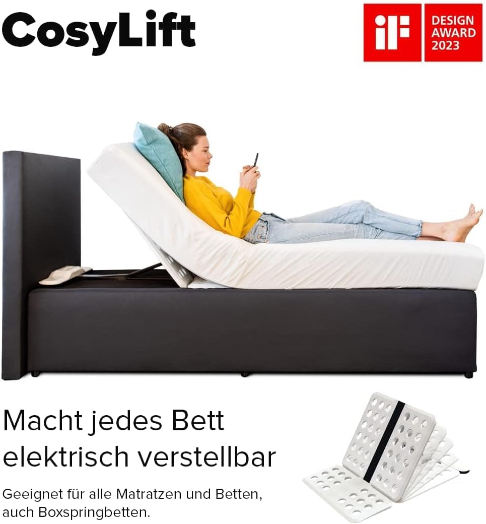 Cosylift elektrisch verstellbarer Lift für Lattenrost Boxspringbett und Matratzen mit Motor und Handschalter