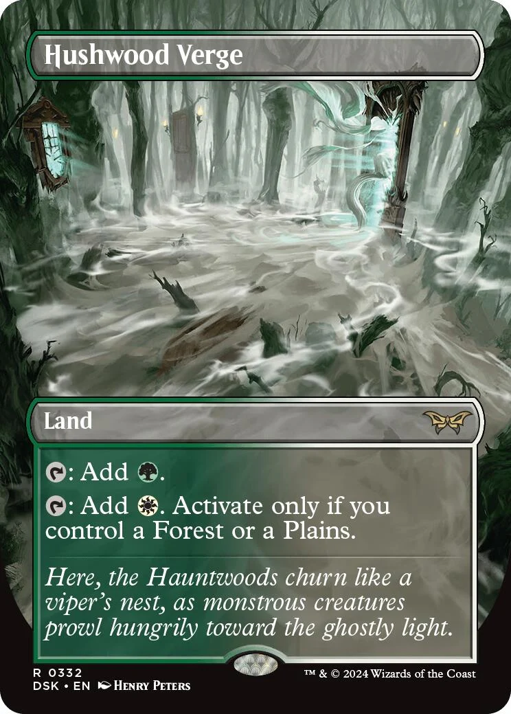Hushwood Verge (Borderless) (332) (Duskmourn: House of Horror)