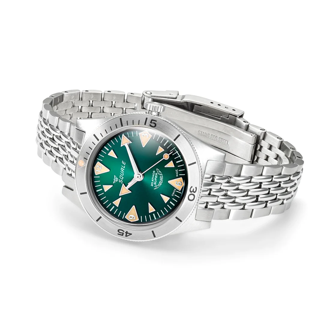 Orologio Super Squale verde sunray diver 200mt SUPERSSAGR.AC