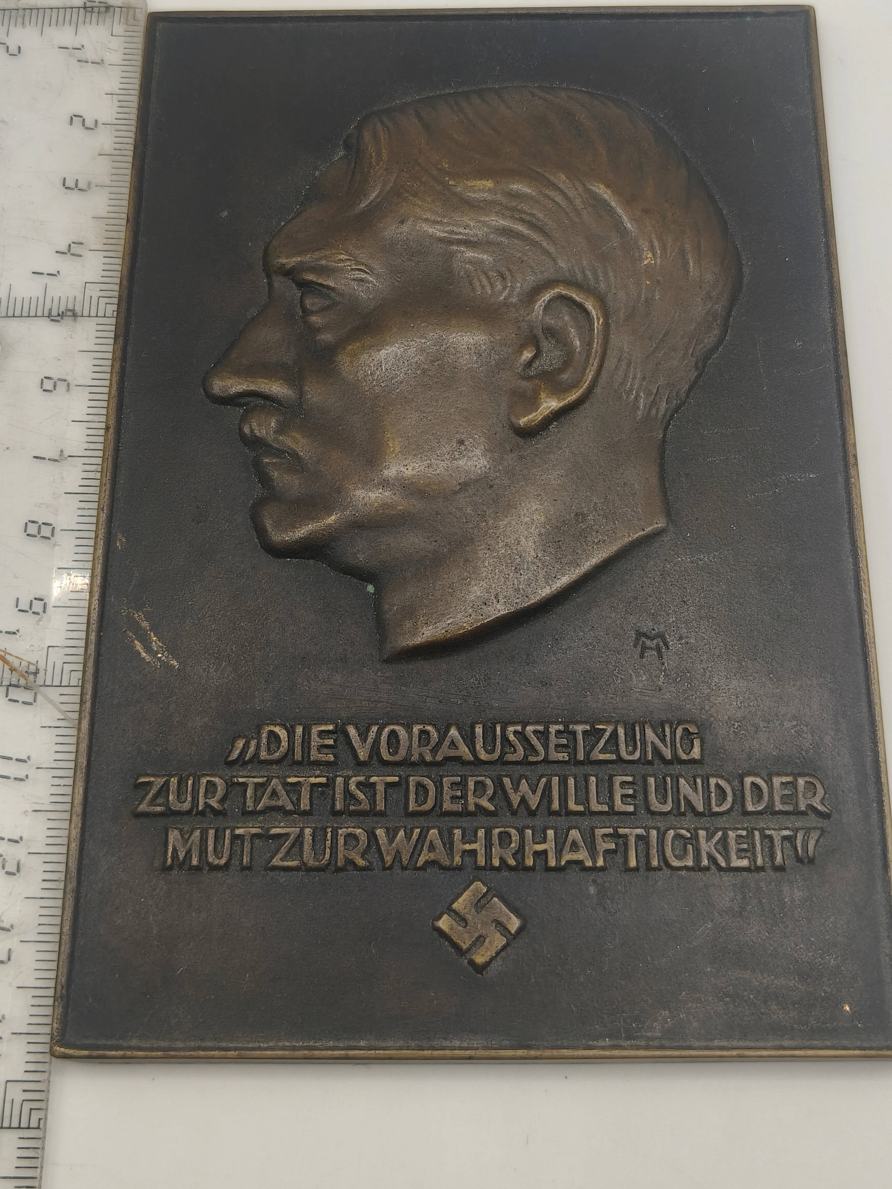 AH plaque III reich original. WWII period.