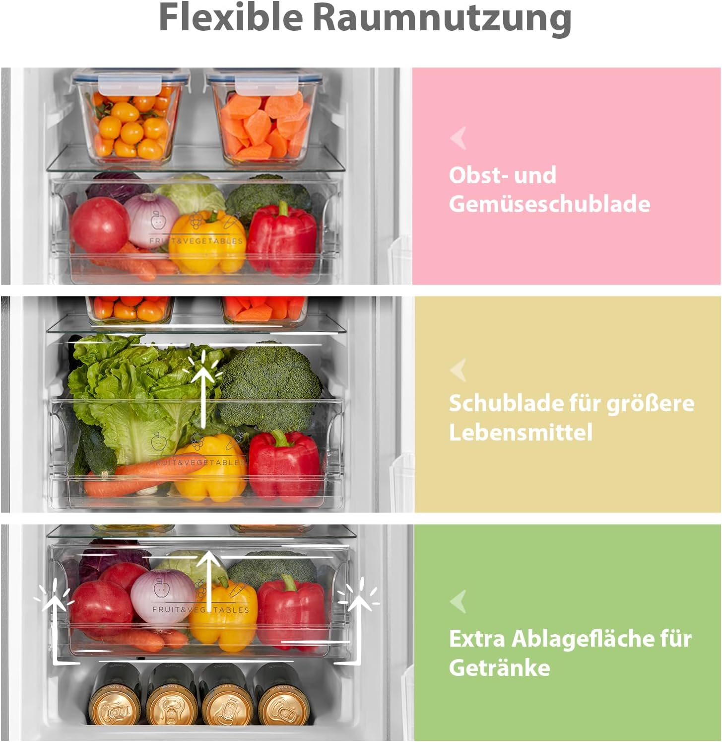 Comfee RCB169DK2(E) Fridge/Freezer Combination, 150 cm Height, Low Frost, Adjustable Fridge Temperature, LED Light, 195 kWh per Year, Fridge Capacity 115 L, 59 L Freezer, Black