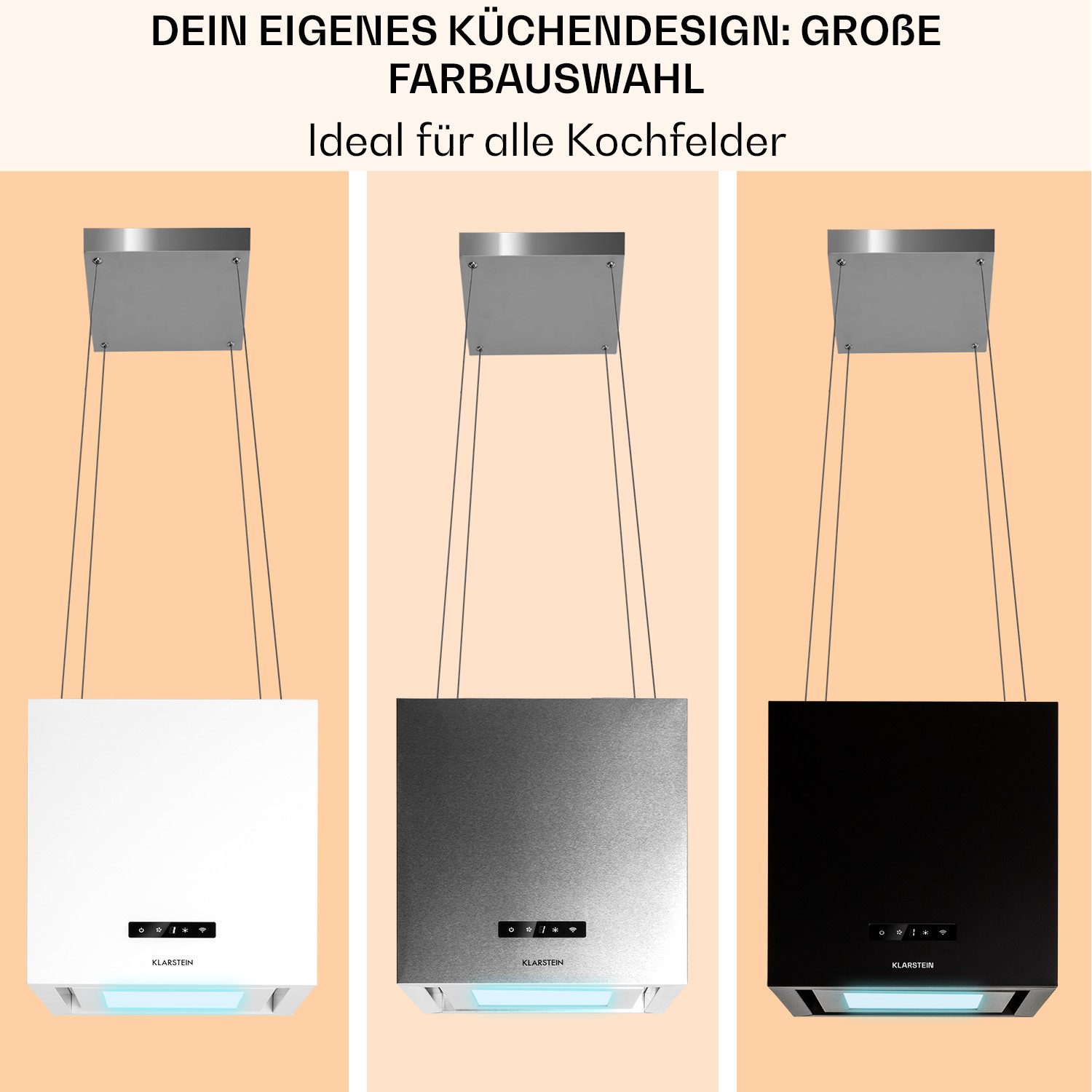 Deckenhaube Kronleuchter Smart Inselabzugshaube