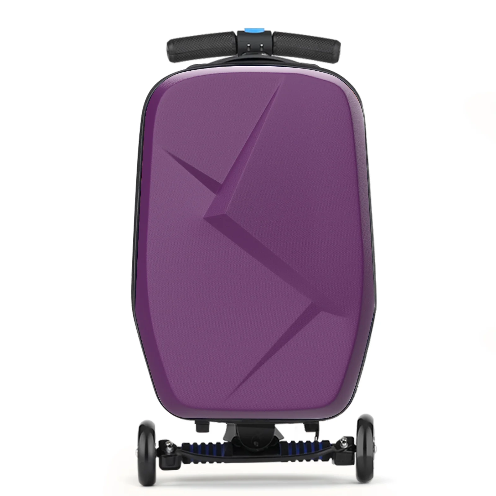 Advwin Scooter Luggage for Kids & Adults, Hardside Ride on Suitcase for Kids Ages 4-15 Multifunctional Lightweight Foldable Carry on Luggage with Wheels Ride on for Children Teenagers, Pink