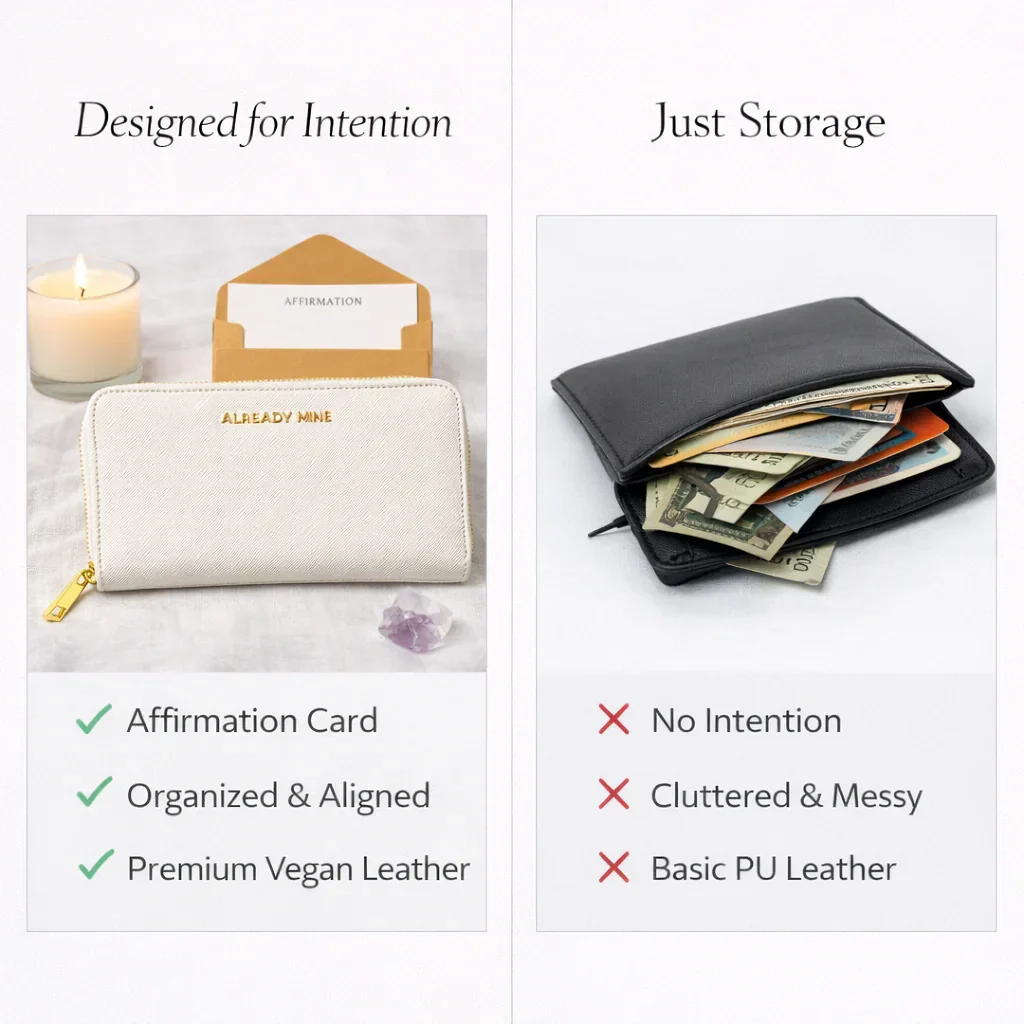 Ecru Manifestation Wallet - Calm & Ease