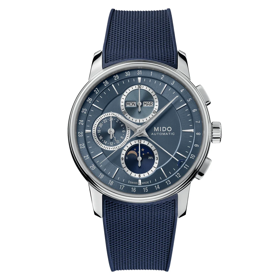 Orologio Mido Baroncelli Chronograph Moonphase blu