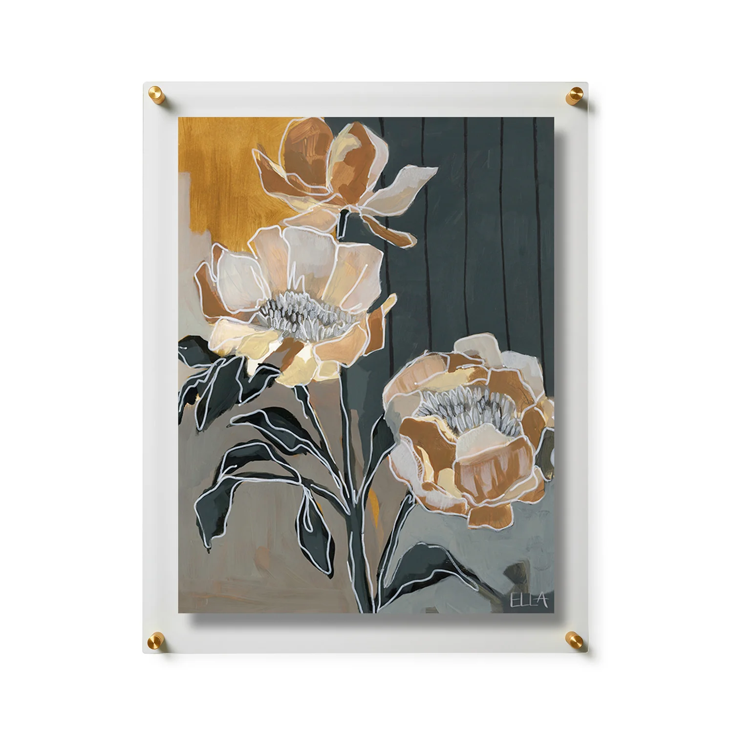 Bold Orange Flowers by Ella Anderson