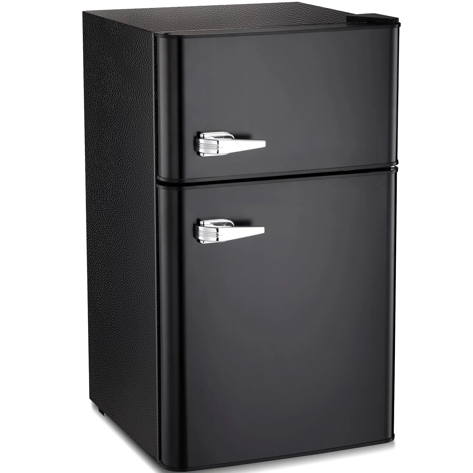 Kismile  Mini Fridge 3.1Cu.Ft Compact Refrigerator 2 Doors Freezer