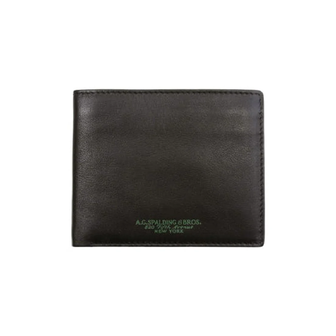 Portafoglio Spalding & Bros Manhattan orizzontale 7c nero e verde 175462F477