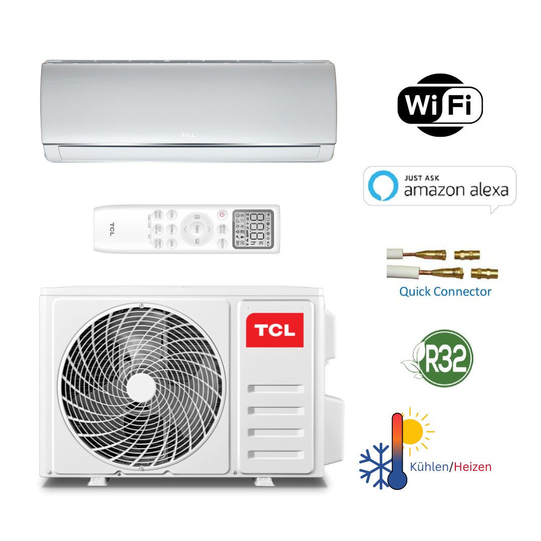 Split-Klimagerät TCL Split-Klimaanlage 12.000BTU easy Quick Connection Wifi + Alexa
