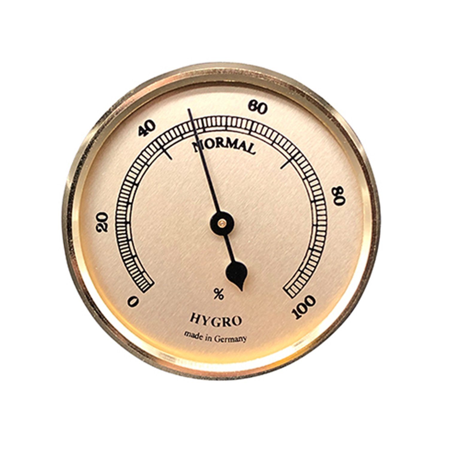 Wetterstation Hygrometer Einbau-Wetterinstrument Ø 65mm, gold