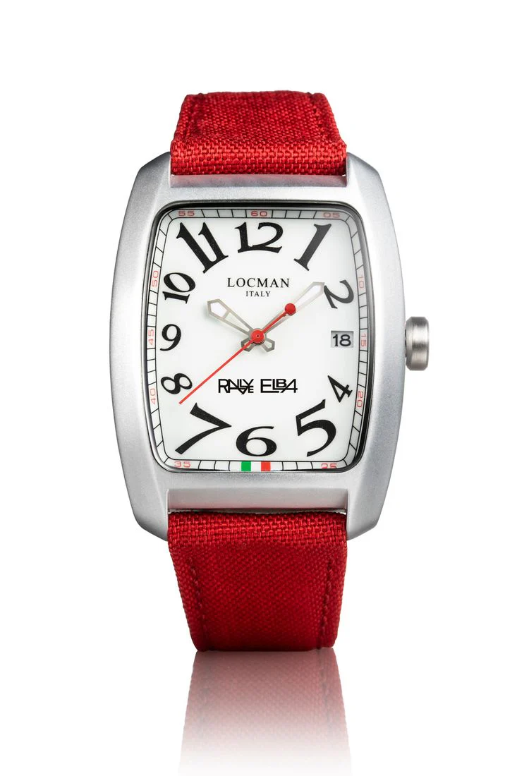 Locman Sport quadrante avorio cinturino in tela rosso 0471L05S-LLAVRDCR