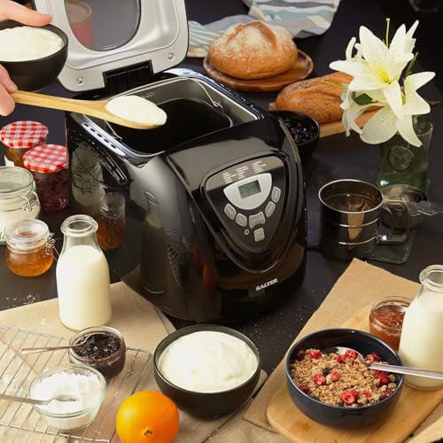 Wintem Macchina per Pane 600W con 15 Programmi Nero e Argento   Antiaderente e Display LCD   Prepara Pane Bianco, Integrale, Senza Glutine, Brioche e Impasti per Dolci   Capacità 907,2g : Amazon.it: Casa e cucina