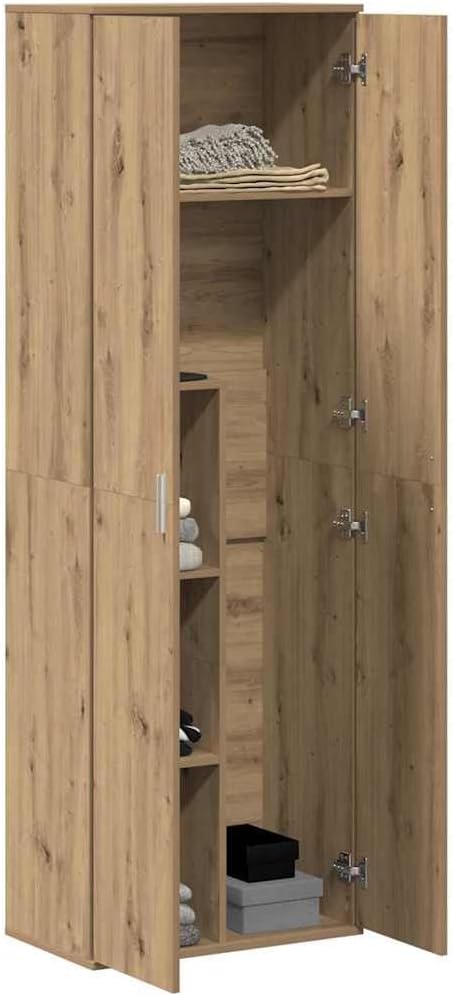 vidaXL Alto Mobile Rovere Artigianale 60 x 35 x 180 cm, Elegante Armadio Alto, Moderno Mobile Rettangolare, Resistente Legno, unità per organizzare con Stile