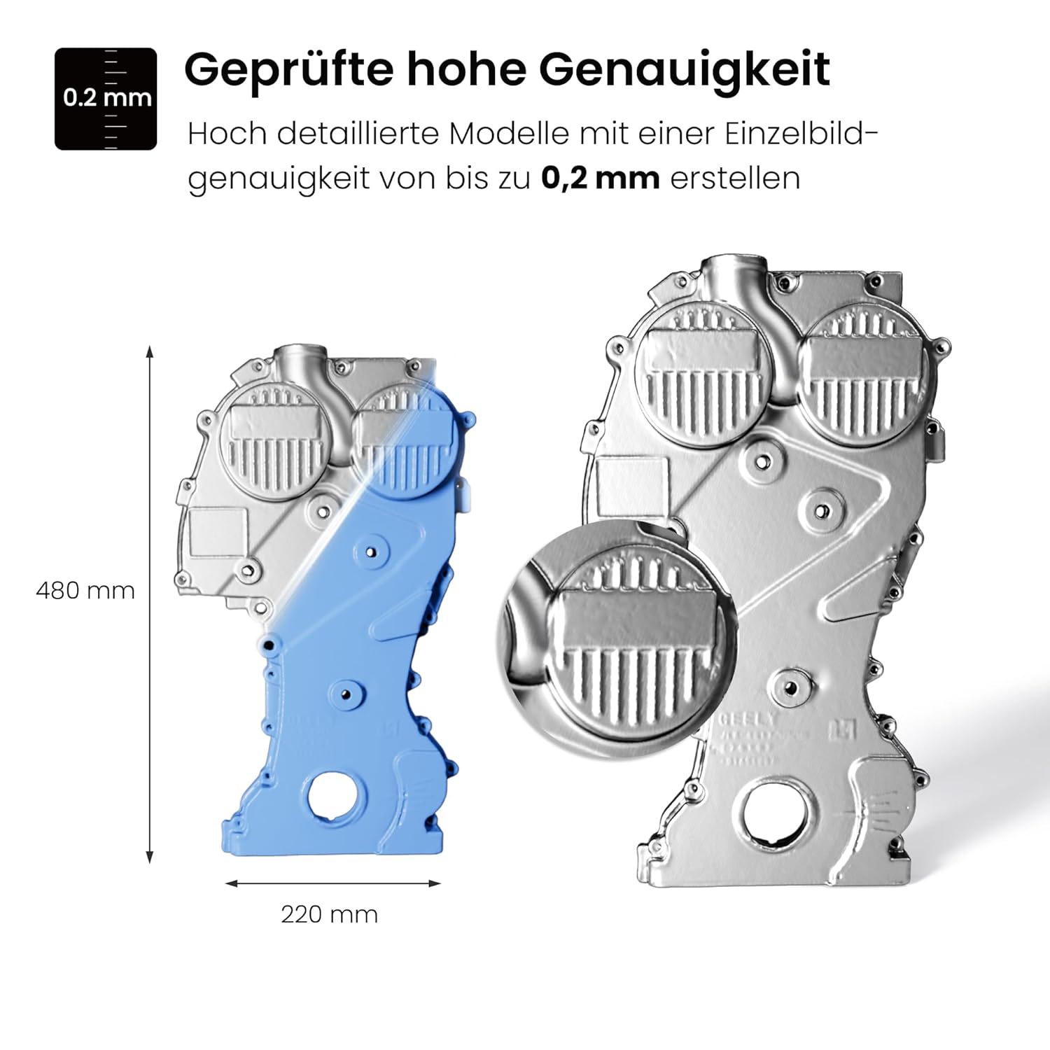 Revopoint INSPIRE 3D-Scanner für 3D-Druck handgeführter, tragbarer 3D-Scanner mit bis zu 18 FPS Scangeschwindigkeit, 0,2 mm Genauigkeit, vollfarbiges 3D-Scannen Kompatibel mit Android/iOS/Mac/Win