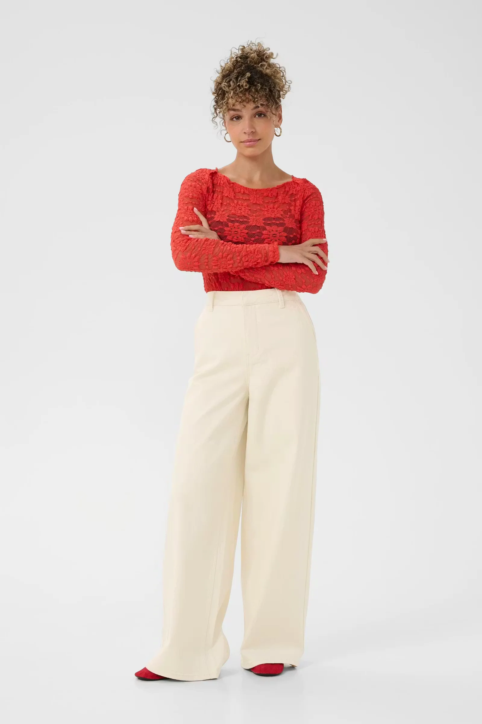 Cream Visti Twill Pants